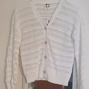 White sweater size L-14.